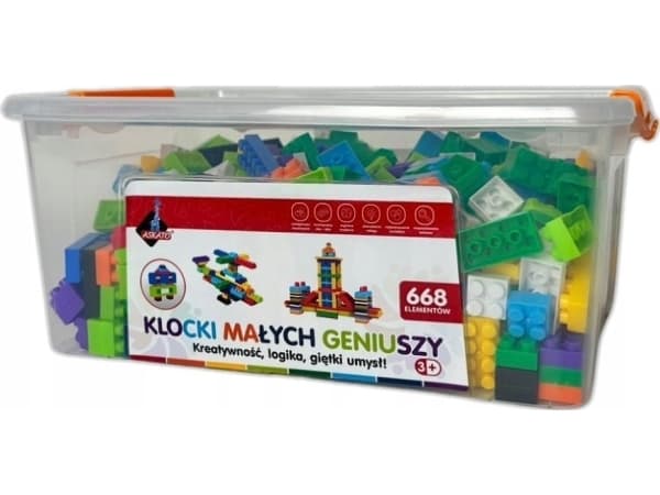 Askato Klocki Mały Geniuszy Basic 668 elementer