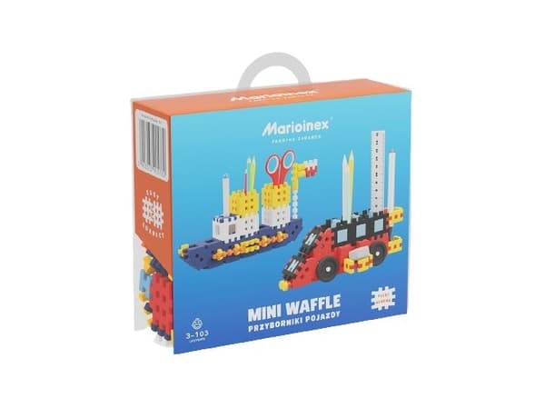 Marioinex Mini Waffle Construction Blocks - Ajoneuvon työkalulaatikot 140 kpl
