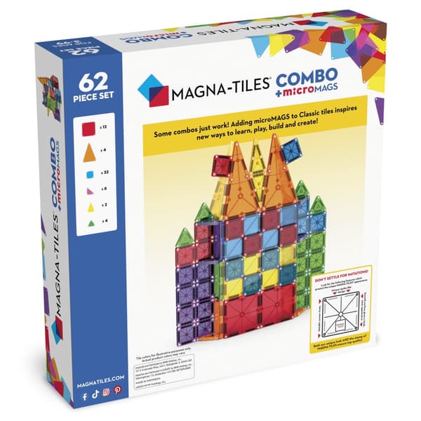 MicroMAGS Combo 62 deler Magna-Tiles