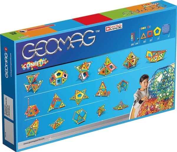 Geomag Confetti, Neodymium magnet toy, 3 vuosi/vuosia, Monivärinen