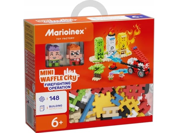 Marioinex Klocki Waffle mini - Brannslokkingsaksjon 148 elementer