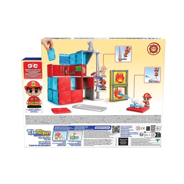Tile Town Magnetisk byggesæt Brandstation