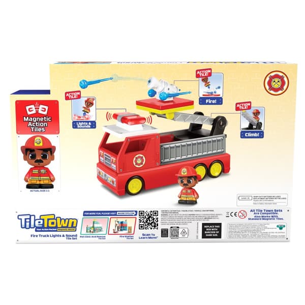 Brandbil Magnetlek Tile Town