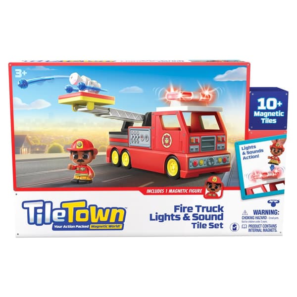 Brandbil Magnetlek Tile Town