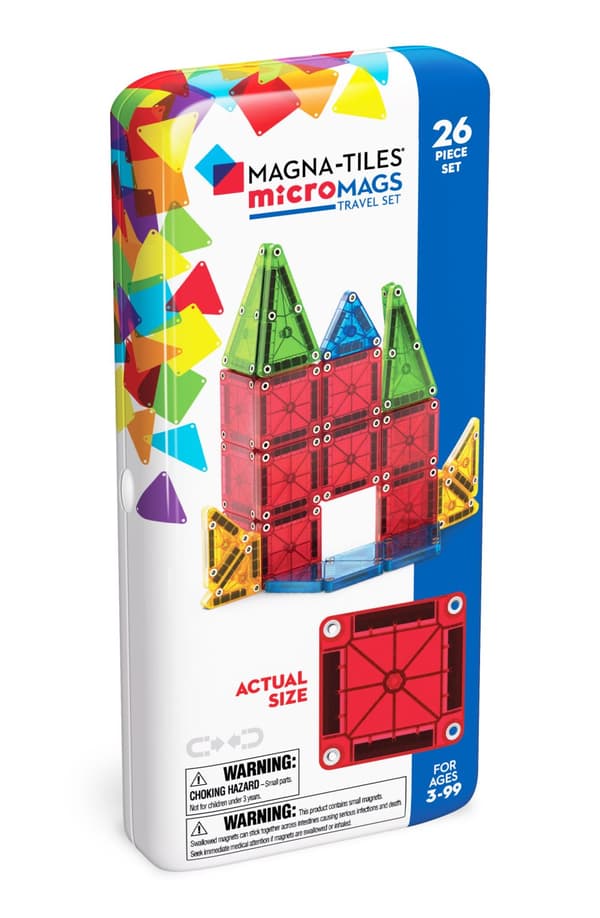 microMAGS 26 Bitar Travel Metallåda Magna-Tiles