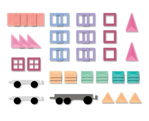 Connetix Transport Pastell 50 Delar