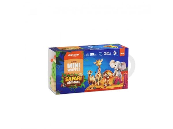 *****Klocki wafle mini Animals Safari 50el 07092