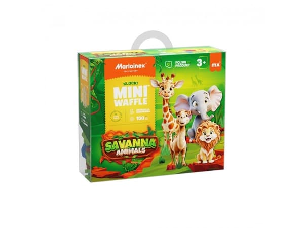 *****Klocki wafle mini Animals Sawanna 100el 07085