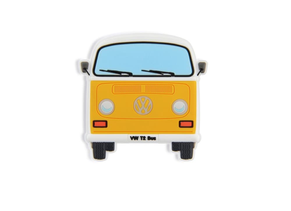 BRISA VW Collection - Volkswagen Bus T2 Camper Van Transporter Gummimagnet - Front/Orange