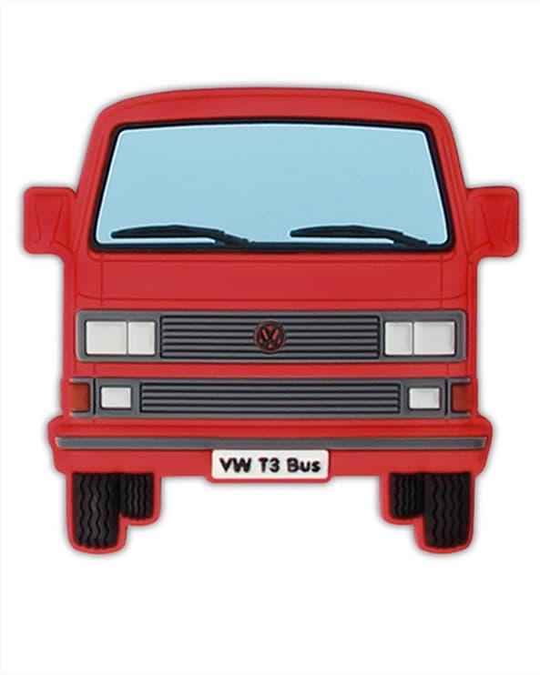 BRISA VW Collection - Volkswagen Bus T3 Camper Van Transporter Gummimagnet - Front/rot