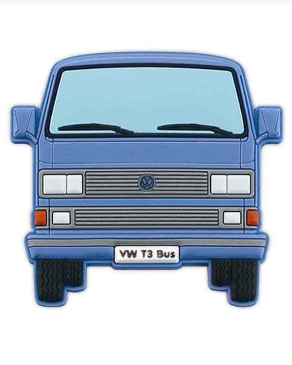 BRISA VW Collection - Volkswagen Bus T3 Camper Van Transporter Gummimagnet - Front/blau