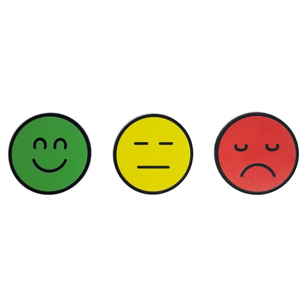 Magnetiska smileys - Set med 15 delar