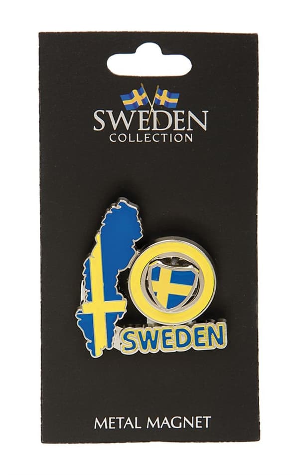 Magnet Karta Spin Sköld Sweden