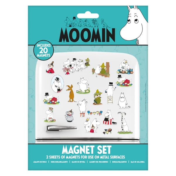 Moomin Set med kylskåpsmagneter med karaktärer (20 stycken)