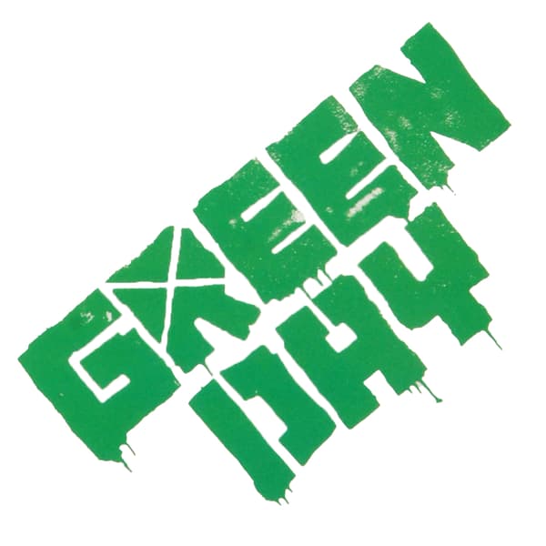 Green Day Kylskåpsmagnet med logotyp White/Green One Size