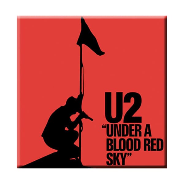 U2 Under en blodröd himmel kylskåpsmagnet Red/Black One Size