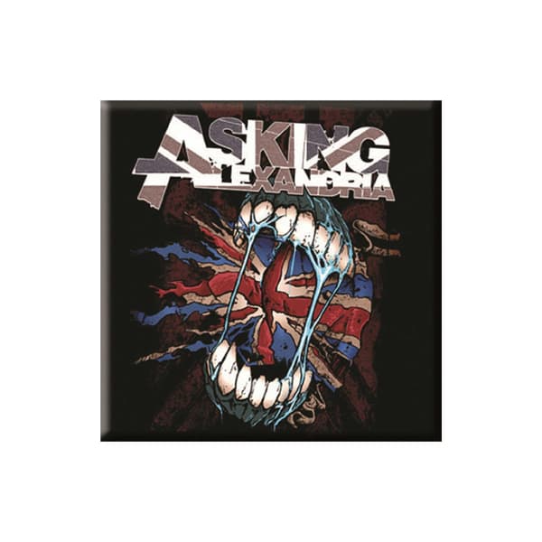 Asking Alexandria Flaggätare kylskåpsmagnet Blue/Red/Black One Size
