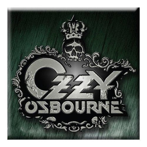 Ozzy Osbourne Kylskåpsmagnet med Crest-logotyp Black/Grey/Green One Size