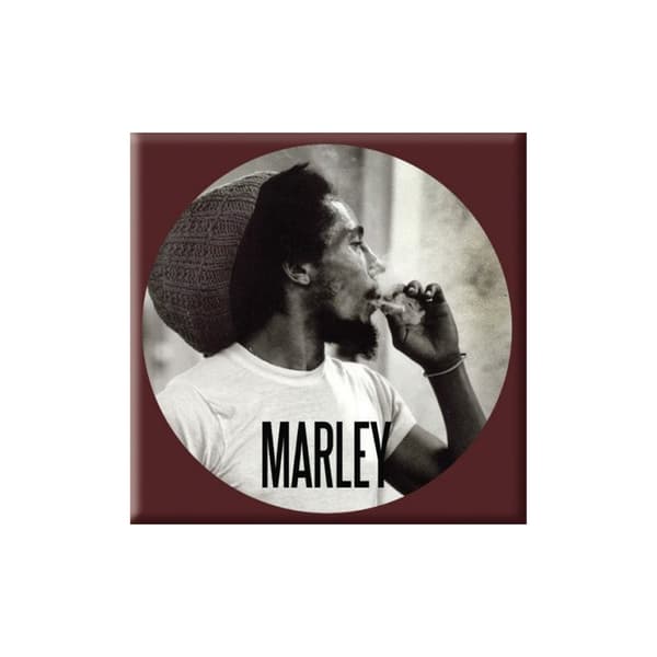 Bob Marley Circle Fridge Magnet Brown/White One Size