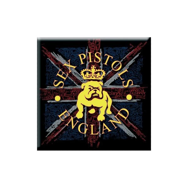 Sex Pistols Bulldog Fridge Magnet Black/Yellow One Size