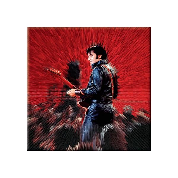 Elvis Presley Kylskåpsmagnet Shine Red/Black One Size