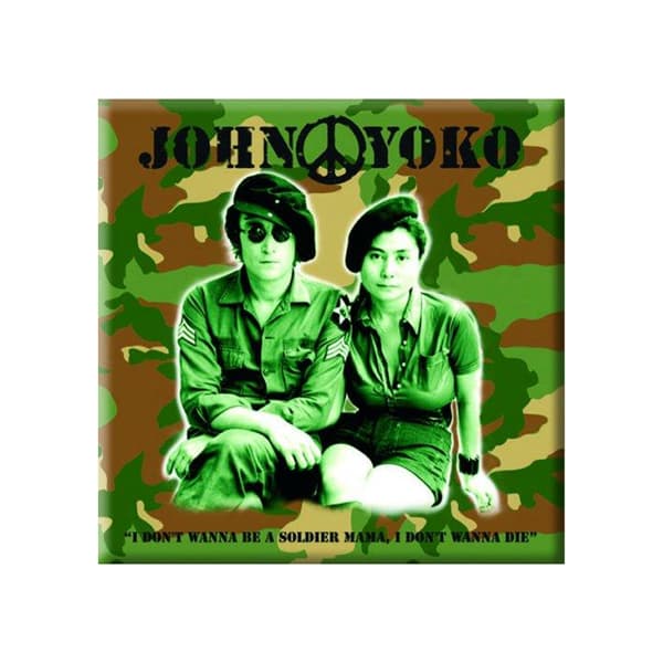 John Lennon Soldat kylskåpsmagnet Green One Size