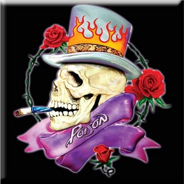 Poison Skull Fridge Magnet Black/Multicoloured One Size