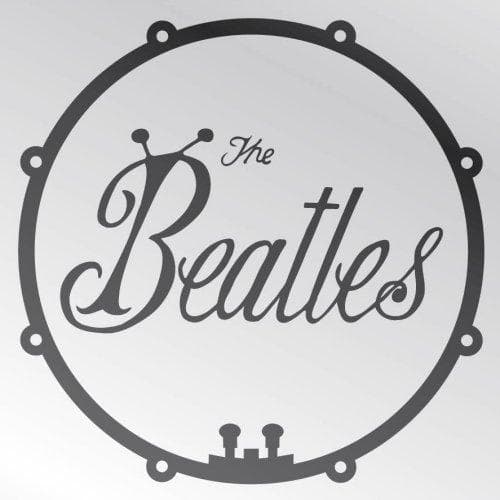 The Beatles Bug Logo & Drum Fridge Magnet Grey/White One Size