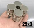 Miniatyrbild 3 av 5: 5 st 25 x 3 mm Neodymmagneter / N35 magnet Magneter