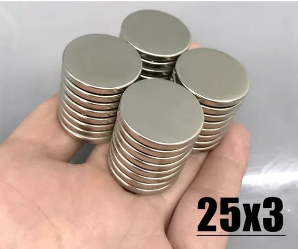 5 st 25 x 3 mm Neodymmagneter / N35 magnet Magneter