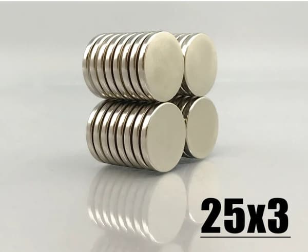 5 st 25 x 3 mm Neodymmagneter / N35 magnet Magneter