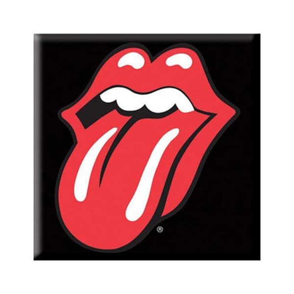 The Rolling Stones Tungan kylskåpsmagnet Black/Red 3in x 3in