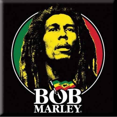 Bob Marley Kylskåpsmagnet med ansiktslogo Multicoloured One Size
