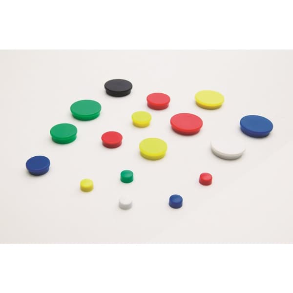 Whiteboardmagneter 25 mm - Gula - 10 Styck