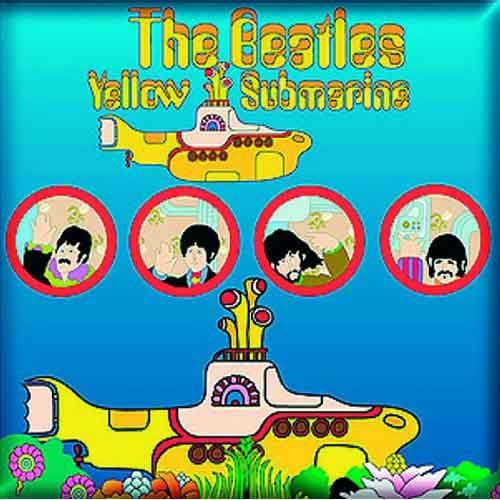 The Beatles Yellow Submarine Porthole kylskåpsmagnet Multicoloured One Size