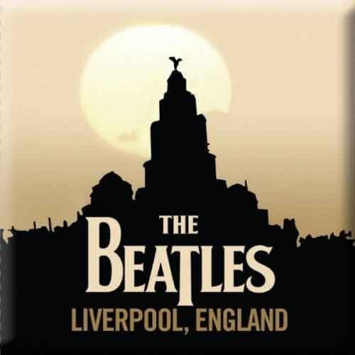 The Beatles Liverpool, England kylskåpsmagnet Black/Natural One Size