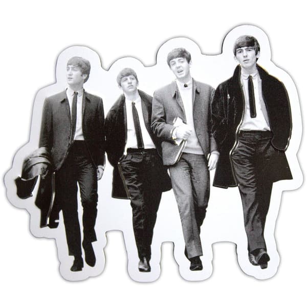 The Beatles Walking In London Embossed Fridge Magnet White/Grey/Black One Size