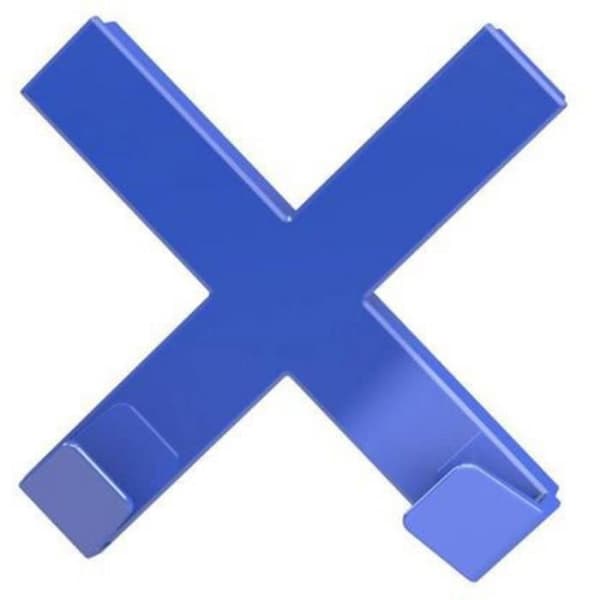 Magnet - Dahle - Mega Magnet Cross XL - Blå - 90 x 90 mm - Inkl. 2 Krokar