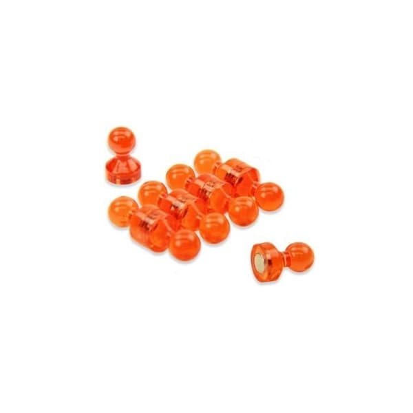 Magnet Expert liten orange akrylhäftstiftsmagnet - 11 mm diameter x 17 mm hög (1 förpackning om 10) - F4M11-O-1