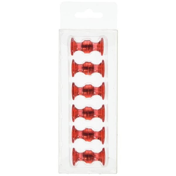 Magnet Expert ® Traditionella magnetiska kartstiftsmagneter, röda, 10 förpackningar om 12 - F4M16R-10