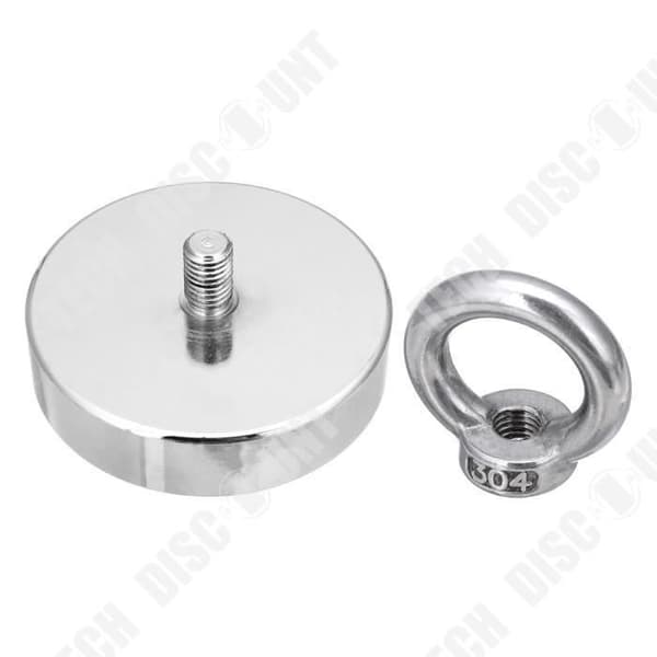 TD® Neodymium NdFeB Magnet D75mm 250KG + Lyftring Fixeringskraft magnet lyftring dragkraft 250kg lyft