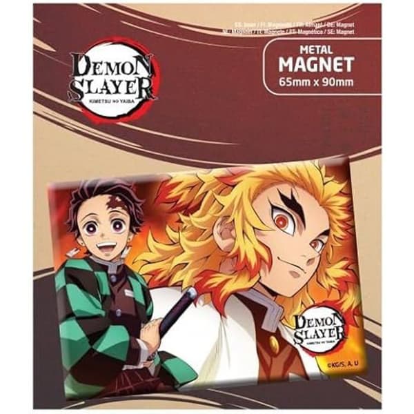 Magnet - POPBUDDIES - Tanjiro och Kyojuro - 6,5 x 9 cm - Aluminium - Officiell