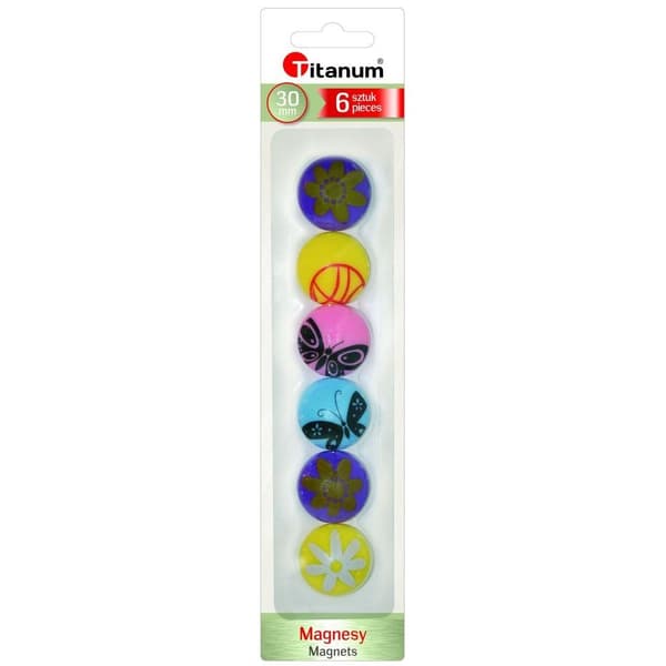 Magneter för brädor 30mm 6 st blandning av Titanum design