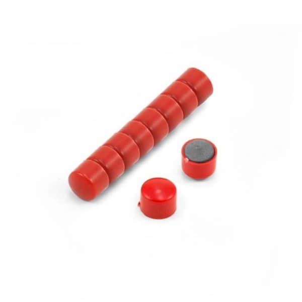 Magnet Expert ® små budgetkontorsmagneter, röda, 100-pack - F4M09R-100