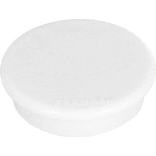 Runda magneter - FRANKEN - 13 mm - Paket med 10 - Klisterkraft 100 g - Vit färg
