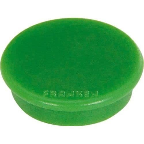 Runda Magneter - FRANKEN - 24 mm - Paket med 10 - Klisterkraft 300 g - Grön färg