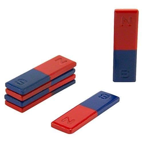 Magnet Expert ® 16 x 4 x 50 mm lång stångferritmagnet med North South - Identifierad (pack med 5), metall,