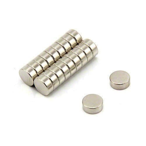Magnet Expert Pack med 20 skivformade magneter för konst och hantverk Neodymium N42 Styrka 2 kg 10 x 4 mm
