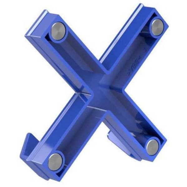 Magnet - Dahle - Mega Magnet Cross XL - Blå - 90 x 90 mm - Inkl. 2 Krokar