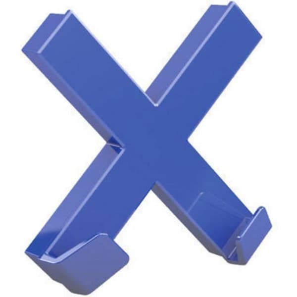 Magnet - Dahle - Mega Magnet Cross XL - Blå - 90 x 90 mm - Inkl. 2 Krokar